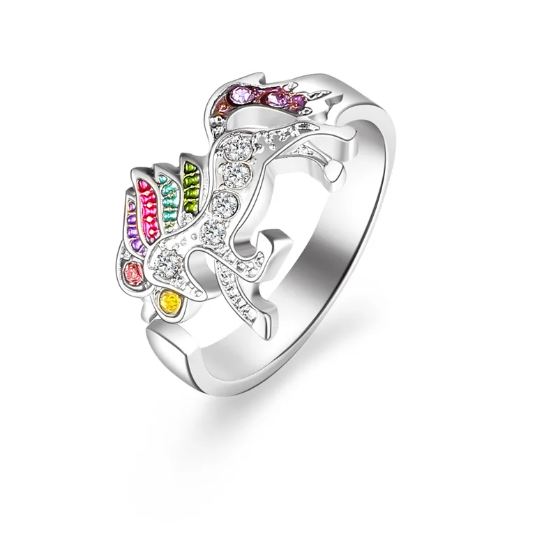 Anillo Ajustable Multicolor Unicornio Para Mujer