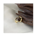 Anillo De Ondas Trenzado Delicado Ajustable Para Mujer