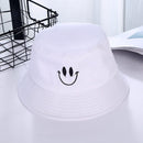 Sombrero Pescador Bordado Doble Faz Negro/blanco Smile