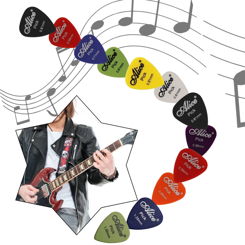 Picks uñas púas Alice X10 unidades sin caja