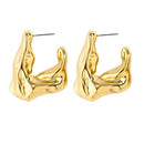 Aretes Asimétricos Semi Cuadrado Moda