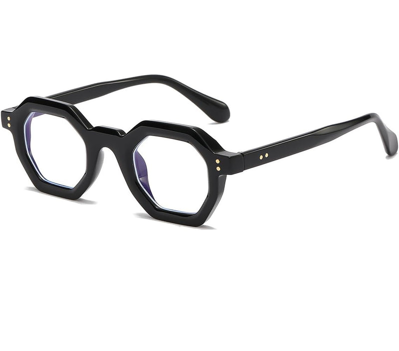 Montura De Gafas Redondas Para Lentes Estilo Octagonal