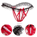 Lenceria Pantie Sexy Para Mujer Con Encaje Y Perlas