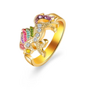 Anillo Ajustable Multicolor Unicornio Para Mujer