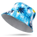 Sombrero Pescador Bordado Doble Faz Azul Playa/beige