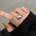 Anillo De Corazón Grande Ajustable Para Mujer