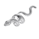 Anillo Serpiente Retro Grande Ajustable 3d Plateado