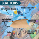 Sombrero Pescador Bordado Doble Faz Negro/blanco Smile