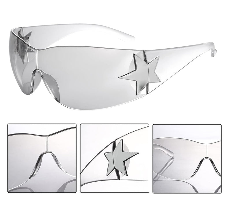 Gafas Lentes De Sol Envolventes Futuristas Para Hombre Mujer
