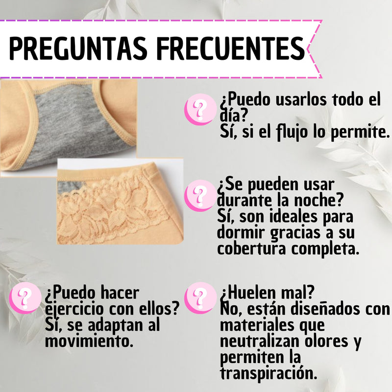 Pantys Panties Bragas Cucos Menstruales 4 Capas Absorbentes