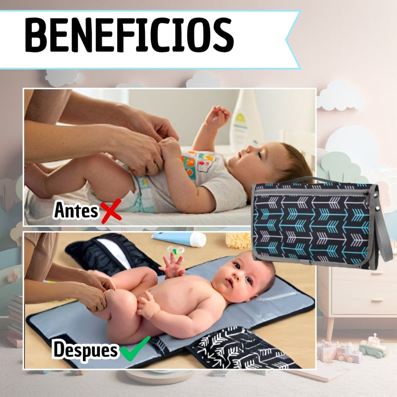 Cambiador Portatil Para Cambiador Pañales Bebe Impermeable
