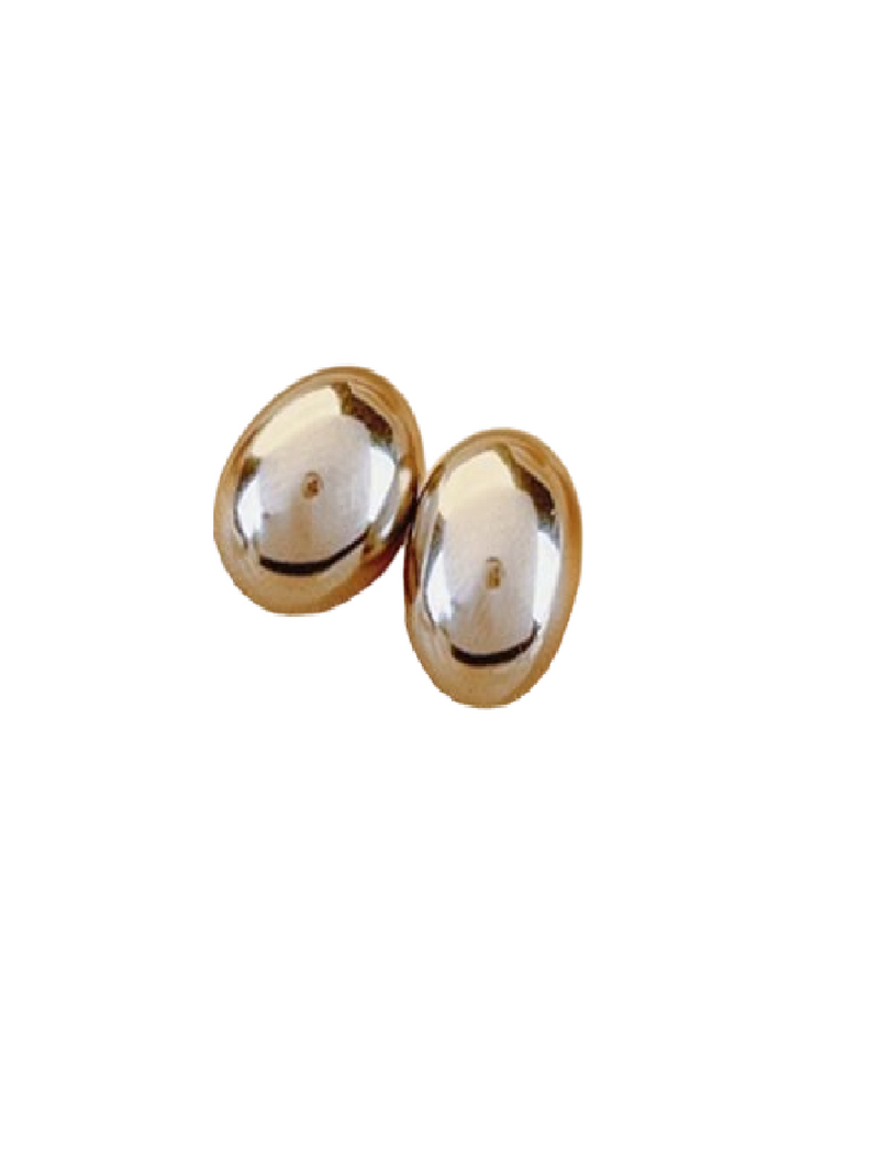 Aretes Semi Redondos Pequeños Para Mujer