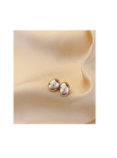 Aretes Semi Redondos Pequeños Para Mujer