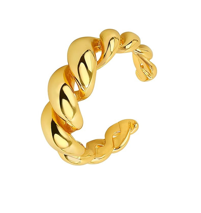 Anillo De Cúpula Cuerda Apilable Para Mujer Ajustable