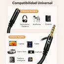 Cable Extension Auriculares Audifonos Macho Hembra 3.5mm