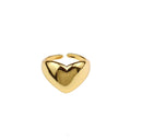 Anillo De Corazón Grande Ajustable Para Mujer