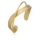 Pulsera Manilla Irregular Doble Calibre Cruzadas Ajustable