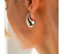 Aretes En Forma Gota De Agua Para Mujer Moda Outfit Par