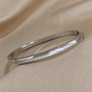 Pulsera Brazalete De Aro Ovalado Para Mujeres Y Hombres