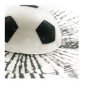 Sticker Calcomania Cristal Roto 3d Pelota De Futbol Carro