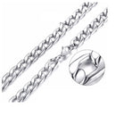 Cadena Cubana Eslabones Acero Inox Calidad 50 55cm/5 7 10mm