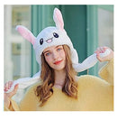 Gorro Sombrero De Conejo Peluche Orejas Movibles