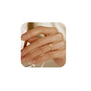 Anillo De Ondas Trenzado Delicado Ajustable Para Mujer