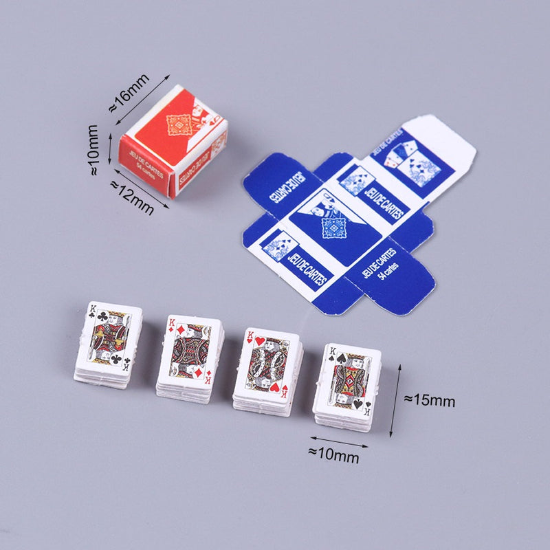 Baraja Miniatura Cartas De Poker Niños Adultos 1.5x1cm