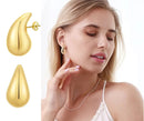 Aretes En Forma Gota De Agua Para Mujer Moda Outfit Par