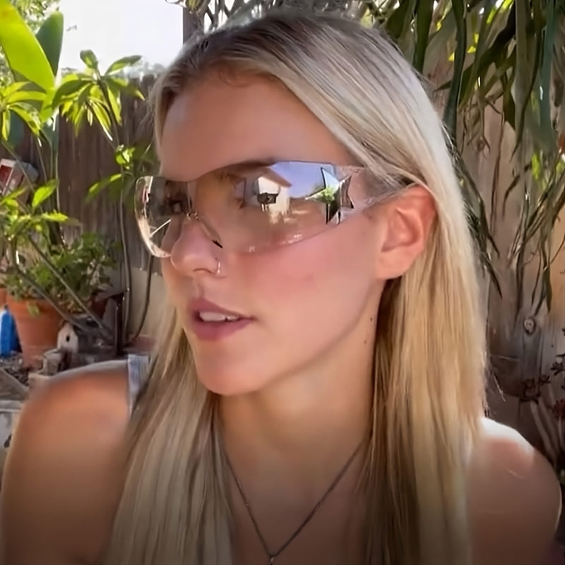 Gafas Lentes De Sol Envolventes Futuristas Para Hombre Mujer