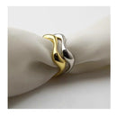 Anillo De Ondas Trenzado Delicado Ajustable Para Mujer