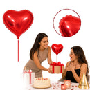 Set x4 Globos Metalizados de Corazón Rojos