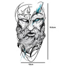 Tatuaje Temporal Unisex Zeus