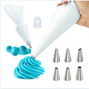 Manga Pastelera Pasteleria En Silicona 6 Boquillas + Acople