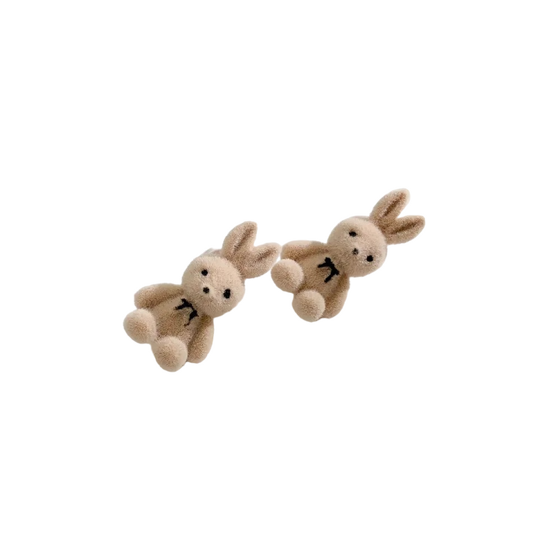 Aretes De Conejo Felpa Kawaii Para Mujer