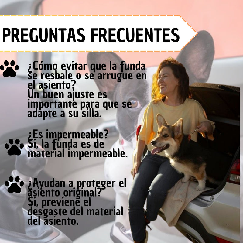 Protector De Silla Delantatera Para Perros + Correa Cinturon