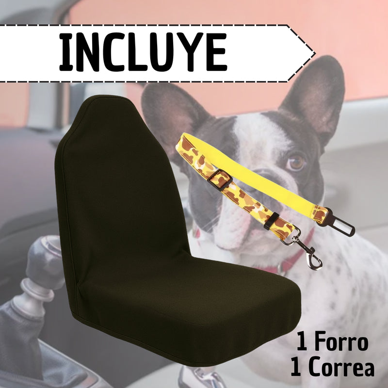 Protector De Silla Delantatera Para Perros + Correa Cinturon