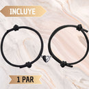 Pulseras De Imán Para Parejas Magnéticas Corazón Ajustable