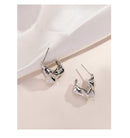 Aretes Asimétricos Semi Cuadrado Moda