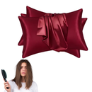 Satin Funda Cuidado De Cabello Anti Frizz Vino Tinto