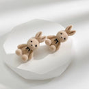 Aretes De Conejo Felpa Kawaii Para Mujer