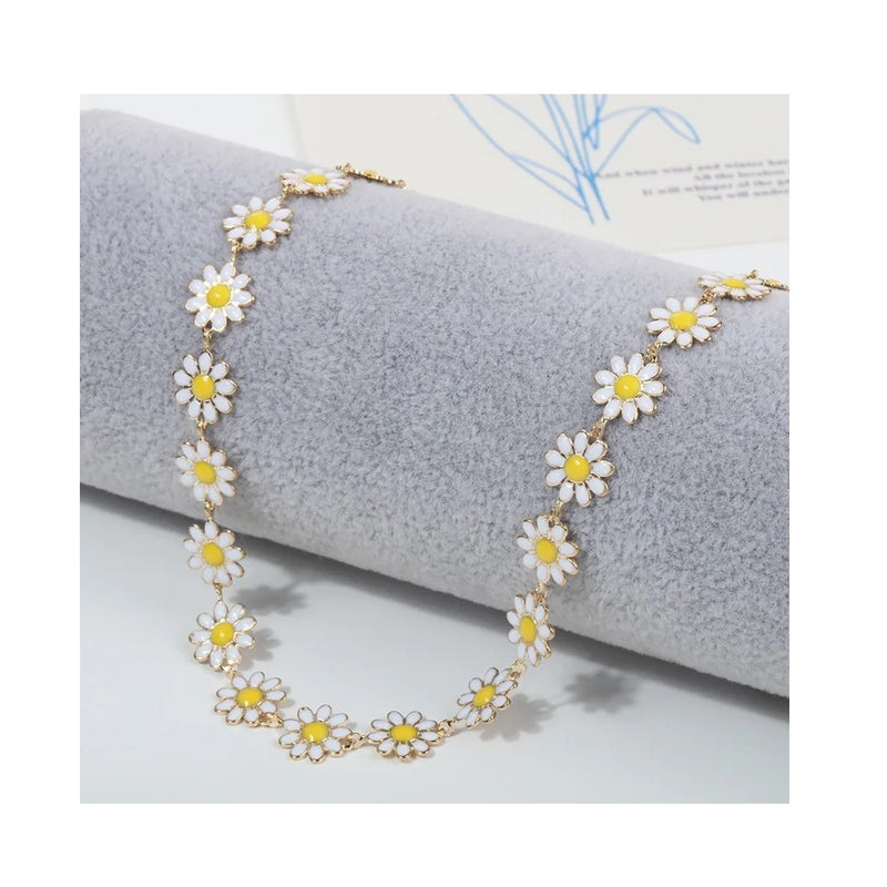 Collar Gargantilla De Margaritas Para Mujer Delicado