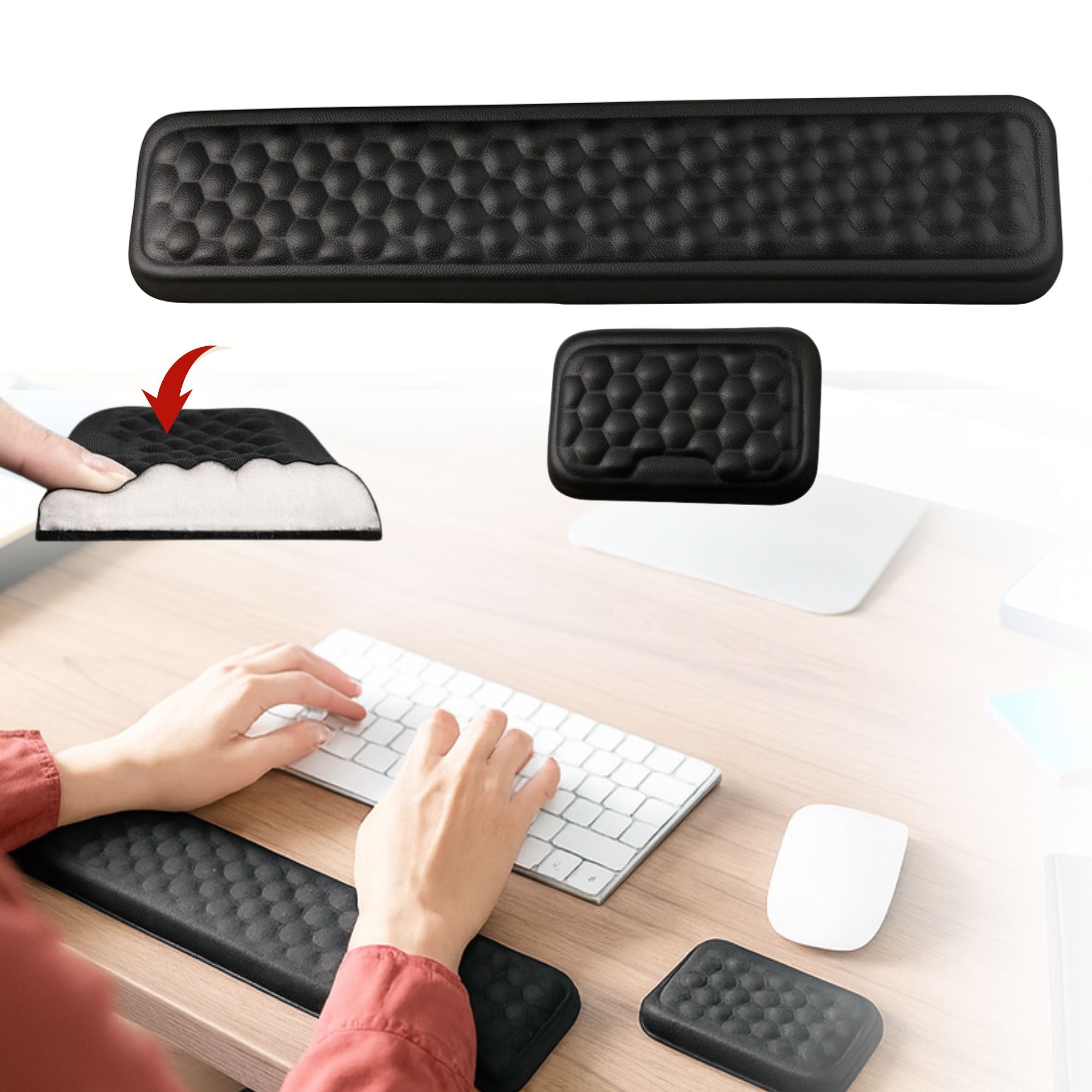 Reposa Muñecas Memory Foam Fulteclado Mouse Original Pro