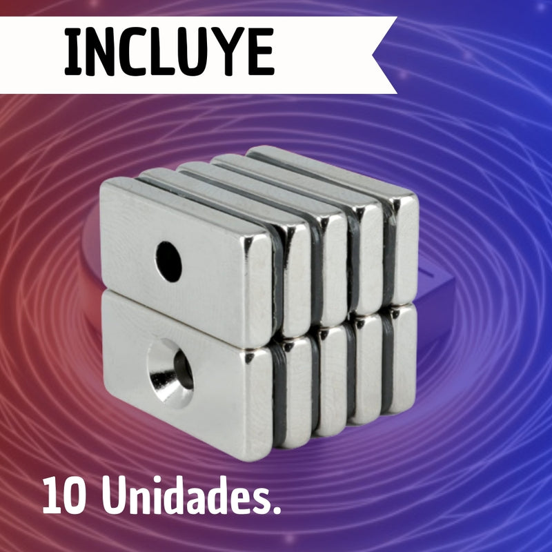 Iman De Neodimio 18x8x3mm Forma De Bloque Original X10u