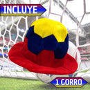 Sombrero Peluche Tricolor Colombia Diseño Balón de Fútbol