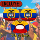 Forros Retrovisores Tricolor Colombia Con Escudo Nacional X2