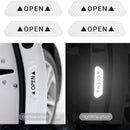 Adhesivo Reflectivo De Seguridad Puerta Abierta Open X4