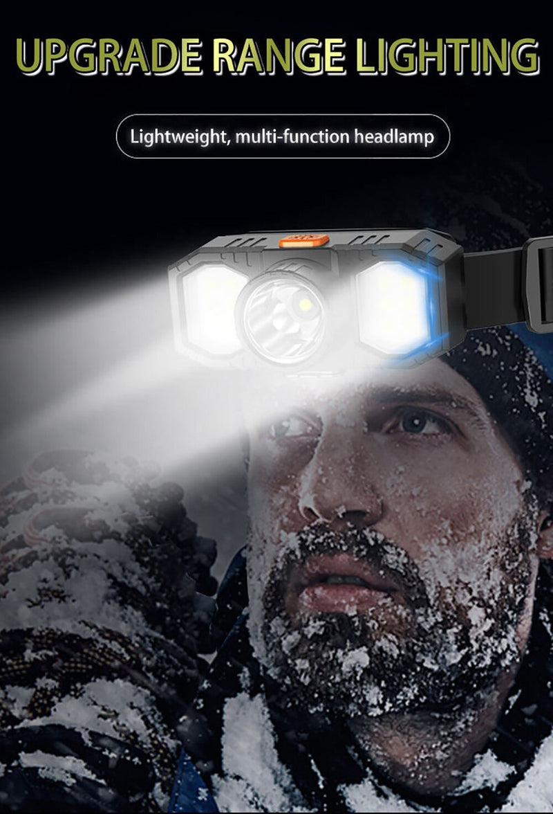 Linterna Led De Cabeza Recargable Impermeable Minera 3 Modos