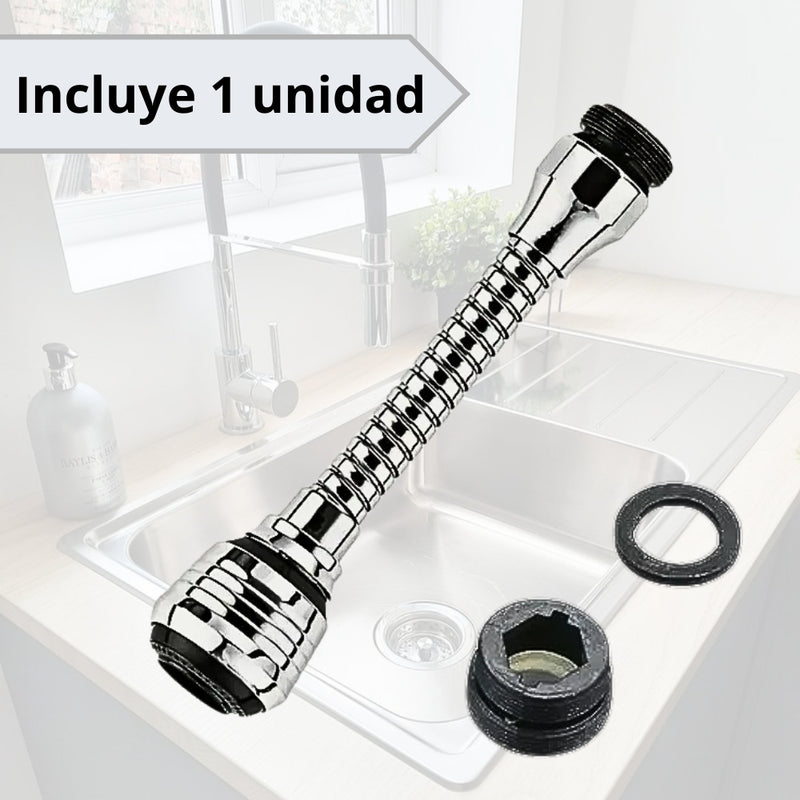 Grifo Extensor Ahorrador De Agua Giratorio Cocina Lavaplatos