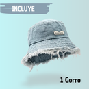 Gorro Sombrero Pescador Jean Azul Unisex Moda